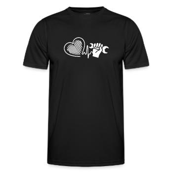 Engineer Engineer Heartbeat - Men's Functional T-Shirt - black - Front - AI Model Male 178 dark (178cm)