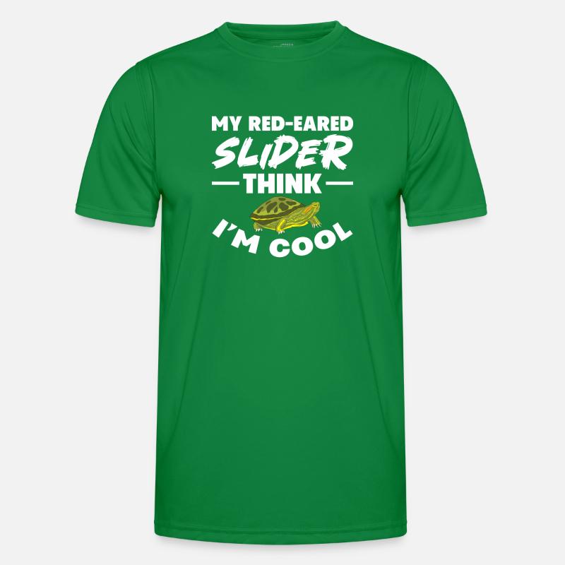 My Red-Eared Slider Think I'm Cool Pet Turtle Men's Functional T-Shirt