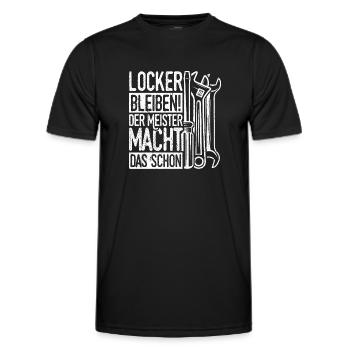 Maître artisan mécatronicien Examen de maître artisan - T-shirt sport Homme - noir - Devant - AI Model Male 178 dark (178cm)