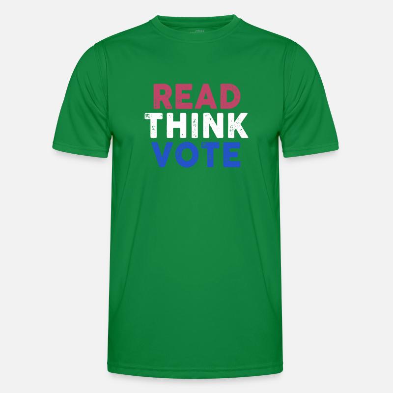 Read Think Vote Männer Funktions-T-Shirt