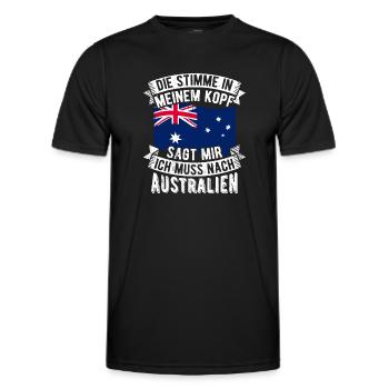 Australie Vacances Sun Beach Kangaroo Party Roadt - T-shirt sport Homme - noir - Devant - AI Model Male 178 dark (178cm)