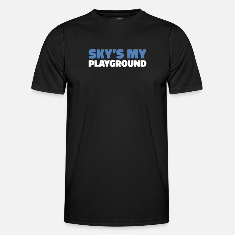 Paramotor paragliding - Men's Functional T-Shirt - black