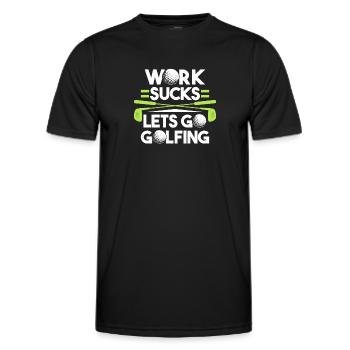 Golf Golfer Golfen - Männer Funktions-T-Shirt - Schwarz - Vorne - AI Model Male 178 dark (178cm)