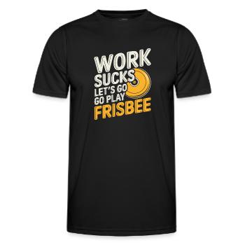 Frisbee - Men's Functional T-Shirt - black - Front - AI Model Male 178 dark (178cm)