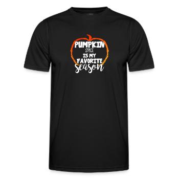 Pumpkin spice is my favorite season - Men's Functional T-Shirt - black - Front - AI Model Male 178 dark (178cm)