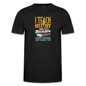 Lustiges Lehrer Lehrerinnen Geschenk - Männer Funktions-T-Shirt - Schwarz - Vorne - AI Model Male 178 dark (178cm)