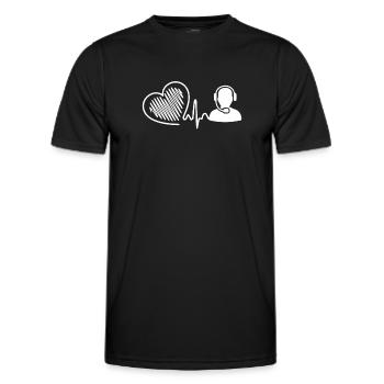 Operator Heartbeat - Men's Functional T-Shirt - black - Front - AI Model Male 178 dark (178cm)