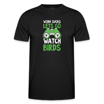 Ornithologues amateurs - T-shirt sport Homme - noir - Devant - AI Model Male 178 dark (178cm)