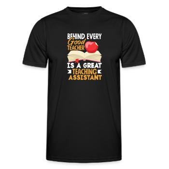 Lustiges Lehrer Lehrerinnen Geschenk - Männer Funktions-T-Shirt - Schwarz - Vorne - AI Model Male 178 dark (178cm)