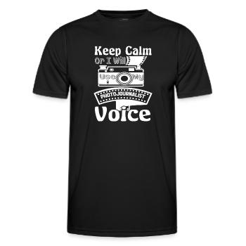Photojournalist Photojournalist Voice - Men's Functional T-Shirt - black - Front - AI Model Male 178 dark (178cm)