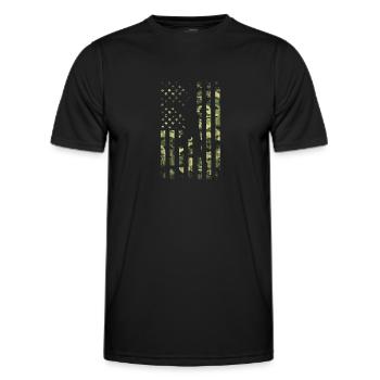 Baseball Sport Baseballspieler Pitcher Catcher USA - Männer Funktions-T-Shirt - Schwarz - Vorne - AI Model Male 178 dark (178cm)