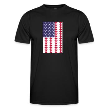Baseball Sport Baseballspieler Pitcher Catcher USA - Männer Funktions-T-Shirt - Schwarz - Vorne - AI Model Male 178 dark (178cm)