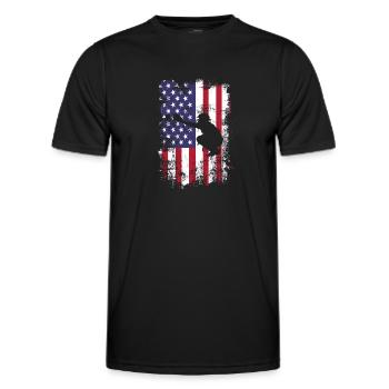 Baseball Sport Baseballspieler Pitcher Catcher USA - Männer Funktions-T-Shirt - Schwarz - Vorne - AI Model Male 178 dark (178cm)