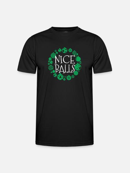 Christmas Nice Balls - Men's Functional T-Shirt - black