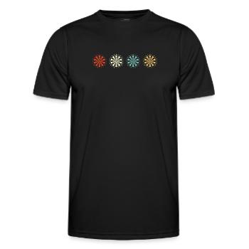 Dart Geschenk Dartboard Dartspieler Bullseye - Männer Funktions-T-Shirt - Schwarz - Vorne - AI Model Male 178 dark (178cm)
