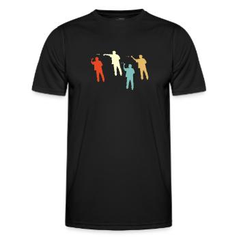 Dart Geschenk Dartboard Dartspieler Bullseye - Männer Funktions-T-Shirt - Schwarz - Vorne - AI Model Male 178 dark (178cm)