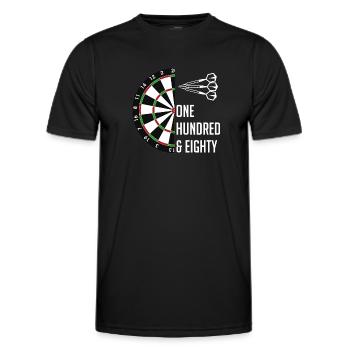 Dart Geschenk Dartboard Dartspieler Bullseye - Männer Funktions-T-Shirt - Schwarz - Vorne - AI Model Male 178 dark (178cm)