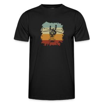 Drums Drums Drumstick Drummer Music Band Rock - Men's Functional T-Shirt - black - Front - AI Model Male 178 dark (178cm)