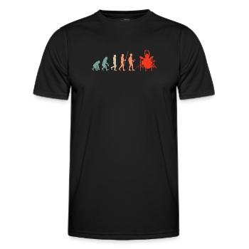 Drums Drums Drumstick Drummer Music Band Rock - Men's Functional T-Shirt - black - Front - AI Model Male 178 dark (178cm)