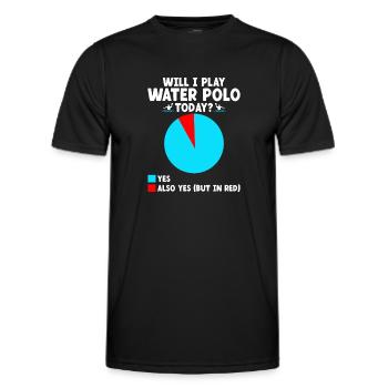 Werde ich heute Wasserball spielen? Aquatic Polo Player - Männer Funktions-T-Shirt - Schwarz - Vorne - AI Model Male 178 dark (178cm)