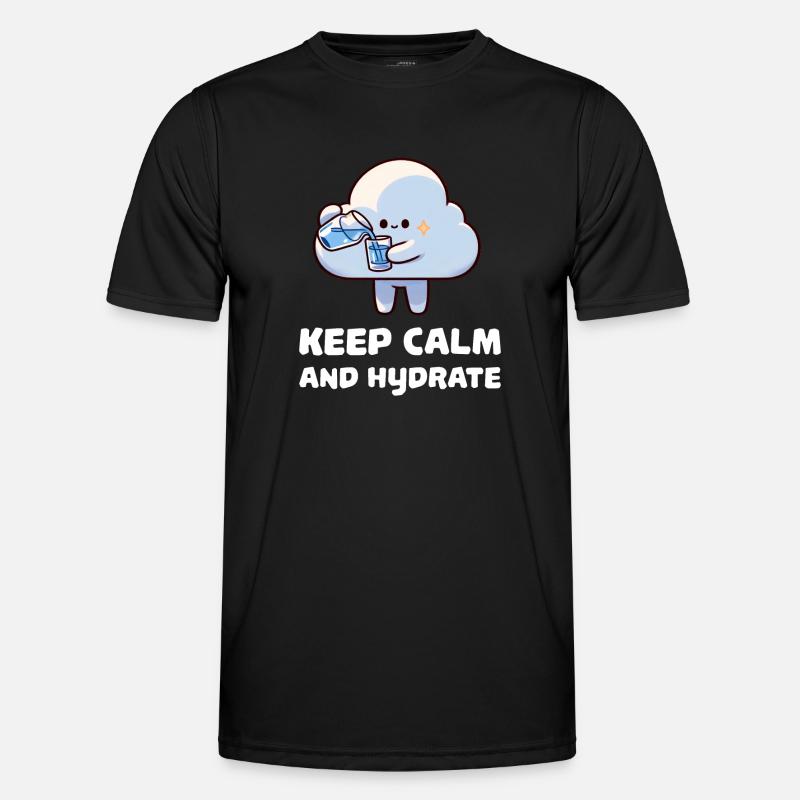 keep calm and hydrate - Men's Functional T-Shirt - black