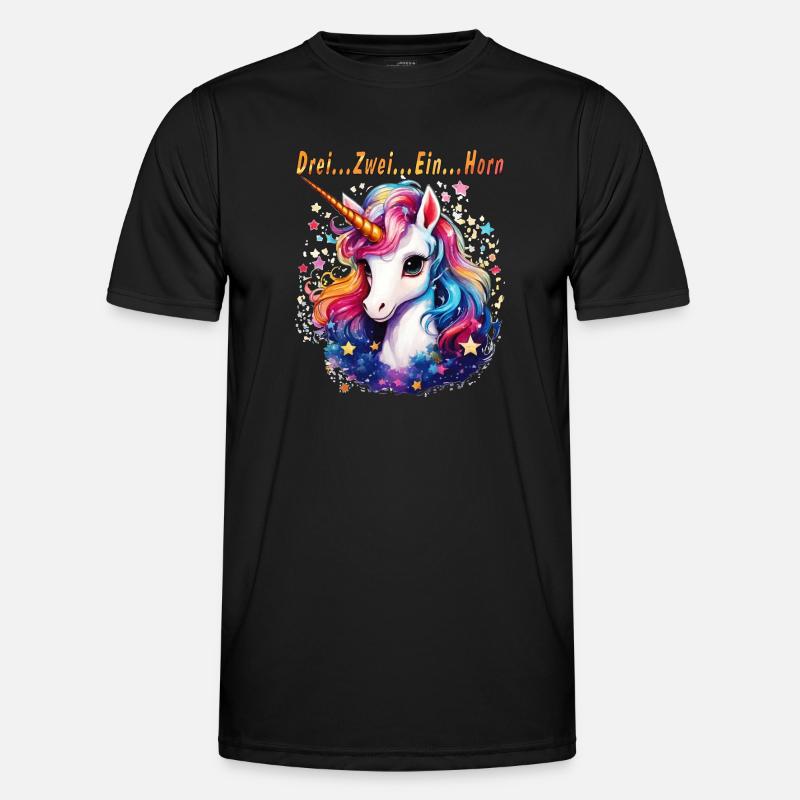 Three... Two... ONE... HORN - Men's Functional T-Shirt - black