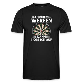 Dart Geschenk Dartboard Dartspieler Bullseye - Männer Funktions-T-Shirt - Schwarz - Vorne - AI Model Male 178 dark (178cm)