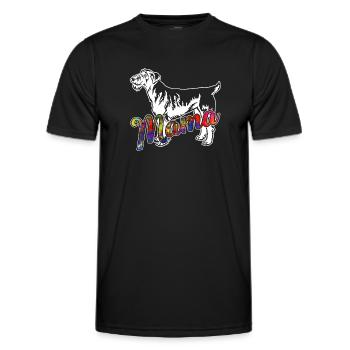 Airedale Terrier Airedale Terrier Mama - Men's Functional T-Shirt - black - Front - AI Model Male 178 dark (178cm)