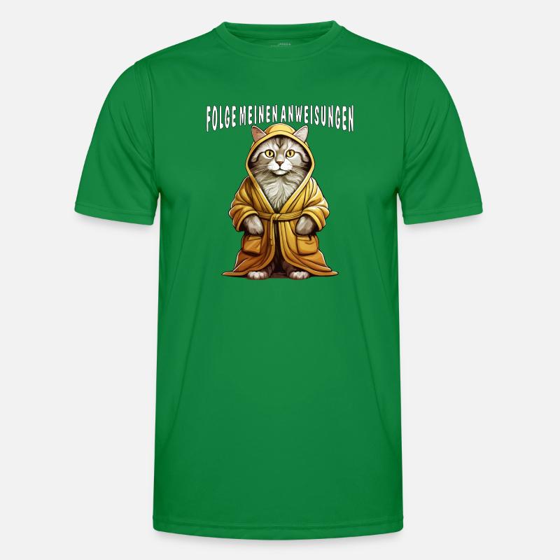 CAT BATHROBE FOLLOW MY INSTRUCTIONS Men's Functional T-Shirt