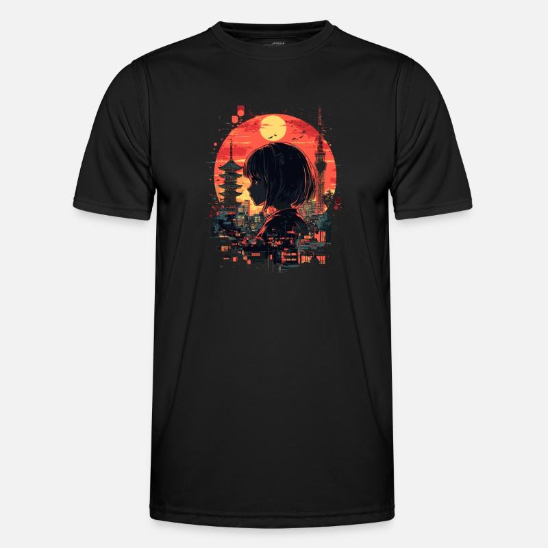 Anime Mädchen Japan Männer Funktions-T-Shirt