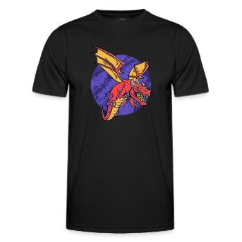 Fantasy RPG Dragons Magic Dungeon - Männer Funktions-T-Shirt - Schwarz - Vorne - AI Model Male 178 dark (178cm)