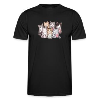 Thé à bulles Boba BubbleTea Kawaii Japan Tea Kpop - T-shirt sport Homme - noir - Devant - AI Model Male 178 dark (178cm)