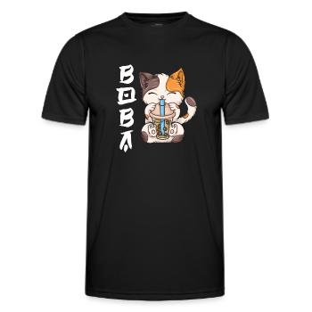 Bubble Tea Boba BubbleTea Kawaii Japan Tea Kpop - Men's Functional T-Shirt - black - Front - AI Model Male 178 dark (178cm)
