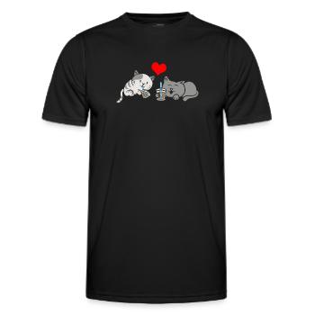 Thé à bulles Boba BubbleTea Kawaii Japan Tea Kpop - T-shirt sport Homme - noir - Devant - AI Model Male 178 dark (178cm)