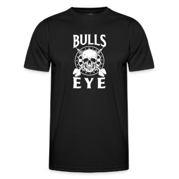 Dart Geschenk Dartboard Dartspieler Bullseye - Männer Funktions-T-Shirt - Schwarz - Vorne - AI Model Male 178 dark (178cm)