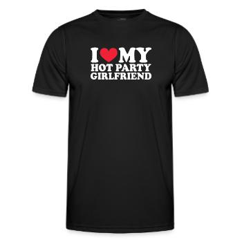 Girlfriend Freundin Beziehung Couple Liebe Pärchen - Männer Funktions-T-Shirt - Schwarz - Vorne - AI Model Male 178 dark (178cm)
