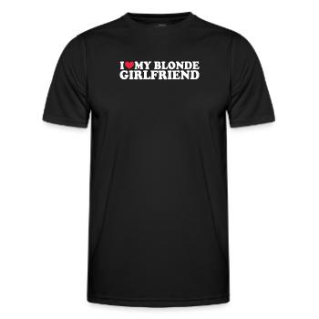 Girlfriend Freundin Beziehung Couple Liebe Pärchen - Männer Funktions-T-Shirt - Schwarz - Vorne - AI Model Male 178 dark (178cm)