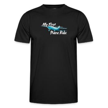 My First Flight First Time Flying - Men's Functional T-Shirt - black - Front - AI Model Male 178 dark (178cm)