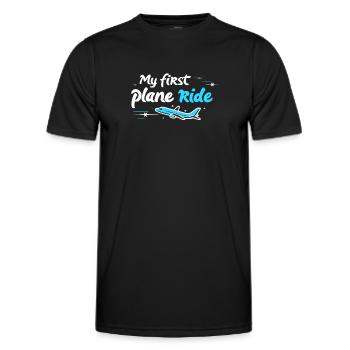 My First Flight First Time Flying - Men's Functional T-Shirt - black - Front - AI Model Male 178 dark (178cm)