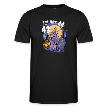 44th Birthday Zombie Party - 43 + Finger - Men's Functional T-Shirt - black - Front - AI Model Male 178 dark (178cm)