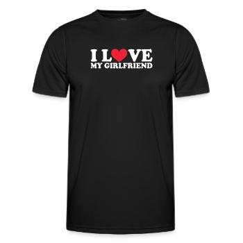 Girlfriend Freundin Beziehung Couple Liebe Pärchen - Männer Funktions-T-Shirt - Schwarz - Vorne - AI Model Male 178 dark (178cm)