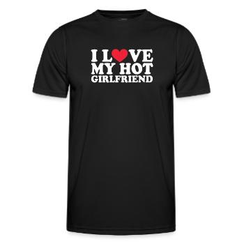 Girlfriend Freundin Beziehung Couple Liebe Pärchen - Männer Funktions-T-Shirt - Schwarz - Vorne - AI Model Male 178 dark (178cm)