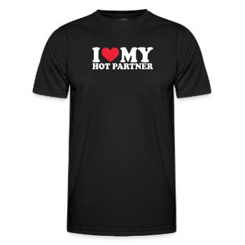 Girlfriend Freundin Beziehung Couple Liebe Pärchen - Männer Funktions-T-Shirt - Schwarz - Vorne - AI Model Male 178 dark (178cm)