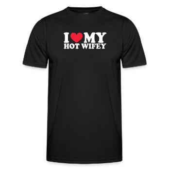 Girlfriend Freundin Beziehung Couple Liebe Pärchen - Männer Funktions-T-Shirt - Schwarz - Vorne - AI Model Male 178 dark (178cm)