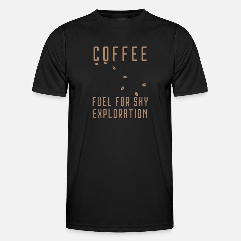 coffee fuel for sky exploration - Men's Functional T-Shirt - black