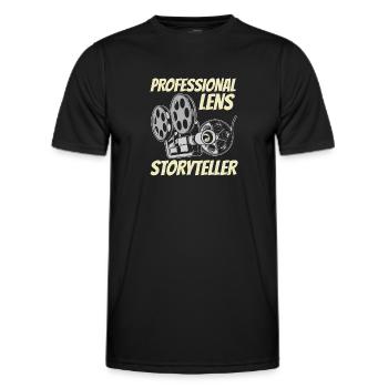 Kameramann - Männer Funktions-T-Shirt - Schwarz - Vorne - AI Model Male 178 dark (178cm)