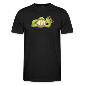 Sea Turtle Ocean Beach Bathing Turtle - Men's Functional T-Shirt - black - Front - AI Model Male 178 dark (178cm)