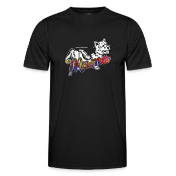 Australian Terrier Australian Terrier Mama - Men's Functional T-Shirt - black - Front - AI Model Male 178 dark (178cm)