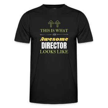 This is What an Awesome Director Looks Like - Men's Functional T-Shirt - black - Front - AI Model Male 178 dark (178cm)