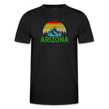 Arizona State Sedona Phoenix Grand Canyon AZ - Männer Funktions-T-Shirt - Schwarz - Vorne - AI Model Male 178 dark (178cm)